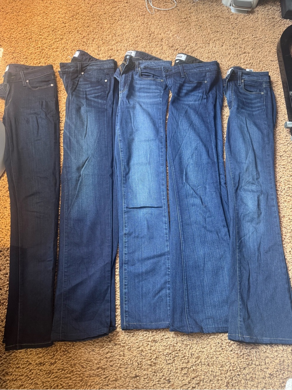 PAIGE Women’s Bootcut Jeans - Dark to Medium Blue Washes